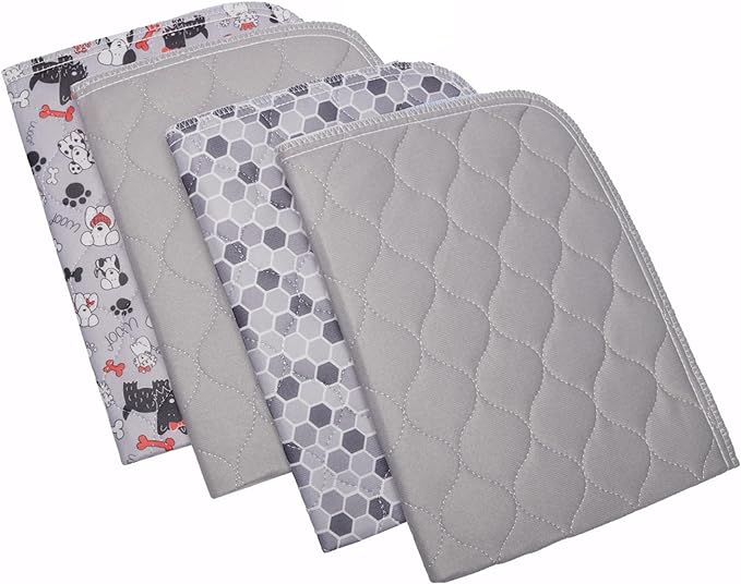Caldwell's Pet Supply Co. 18x24 Potty Pads, Washable Pee Pads for Dogs, Reusable Pee Pad for Dogs, Puppy Potty Mat, Whelping Rug, Reusable Puppy Mat, Small (Set of 4) by CaldwellsPetSupplyCo