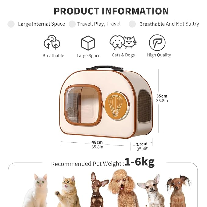 Dog Backpack Carrier with Wheels,Rolling Cat Carrier Backpacks Under 13.2lbs,Breathable,Foldable Pet Backpack for Small Dogs and Medium Cats with Detachable Trolley,Airline Approved