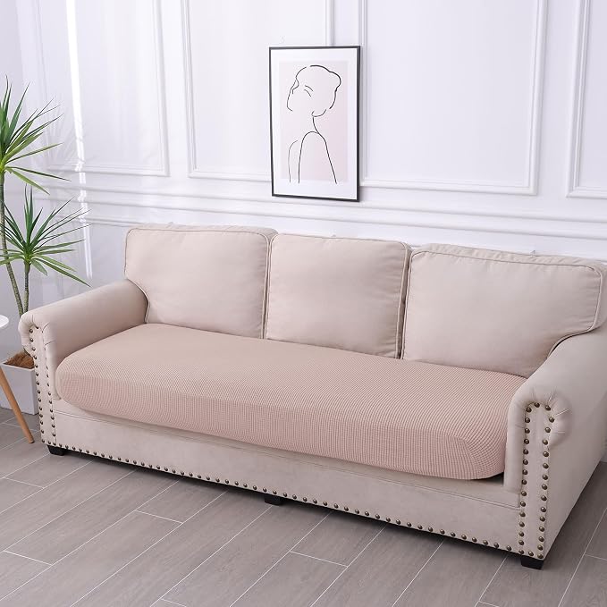 hyha Waterproof Couch Cushion Covers for Pets, Non Slip Sofa Seat Cover | Stretch Jacquard Fabric, Elastic Bottom, Non Slip Fit, Waterproof Protection, Pet Hair Protection (1 Piece for Large) - Image 8