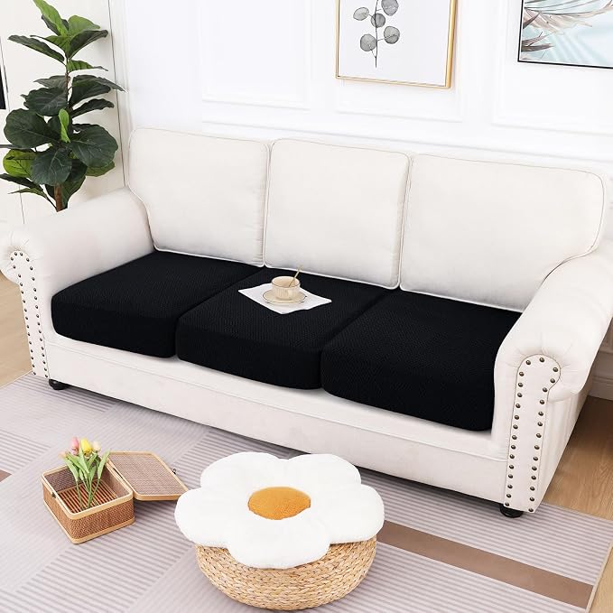hyha Waterproof Couch Cushion Covers, Anti Slip Sofa Slipcovers for Pets | Waterproof Protection, Thick Jacquard Fabric, Wear Resistant, Anti Slip, Pet Protection (3 Pieces) - Image 5