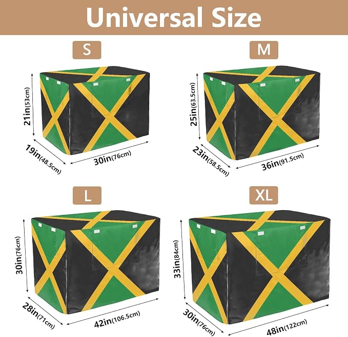 Dog Crate Cover Kennel Cover for Dog Cages Breathable for Wire Cage Indoor Outdoor Jamaica National Flag Green - Image 3