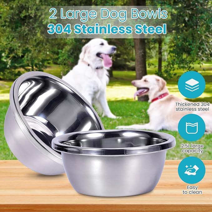 Elevated Dog Bowls with Storage Large Breed 15" H Raised Dog Bowl | 2 In 1 Pet Food Storage Container & Feeder, Galvanized Pet Feeder Feeding Station, Waterproof, Leak-proof, Holds Up To 45 Lbs - Image 5