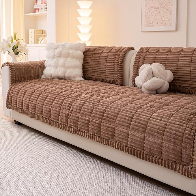 Awjcsv Couch Covers for Dogs Washable, Non Slip Sofa Protector Pet Friendly | Thick, Soft Furniture Cover, Against Pets Hair & Scratch, Fits Leather and Fabric Couches, 35" X 63" - Image 3