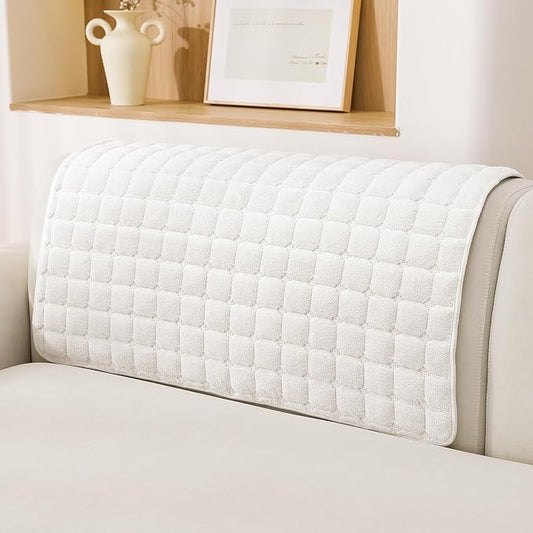 OstepDecor Pet Couch Covers for Sofa, Soft Sofa Covers Washable | Non Slip Dog Couch Protector, Pet Hair, Dirt & Wear Protection, Fits Sofas, Loveseats & Sectionals, 35.4" x 35.4", White by OstepDecor