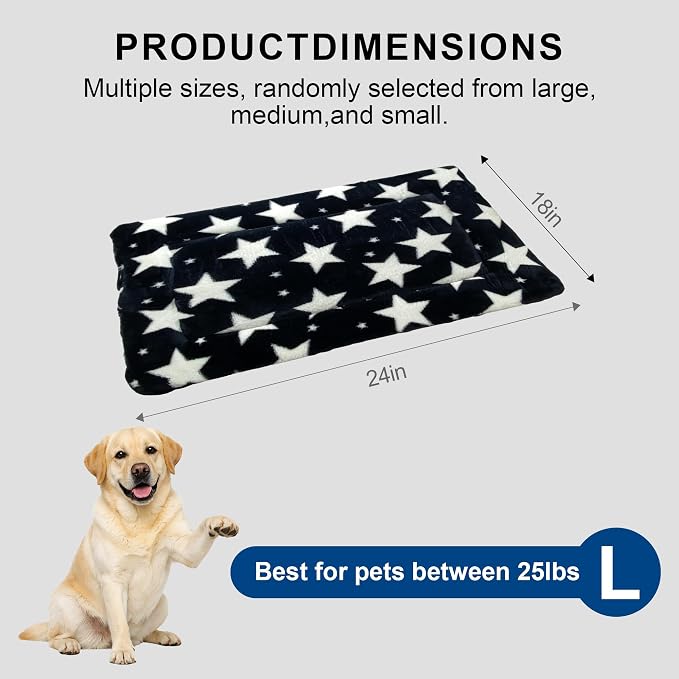 Washable Dog Bed Mat With Anti-Slip Bottom, Deluxe Plush Memory Foam Crate Pad & Waterproof Outdoor Kennel Mat For Dogs & Cats-Durable Crates Beds, Large Medium Small Puppy Size 36" x 24",Blue - Image 7