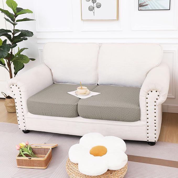 hyha Waterproof Couch Cushion Covers, Anti Slip Sofa Slipcovers for Pets | Waterproof Protection, Thick Jacquard Fabric, Wear Resistant, Anti Slip, Pet Protection (2 Pieces) - Image 5