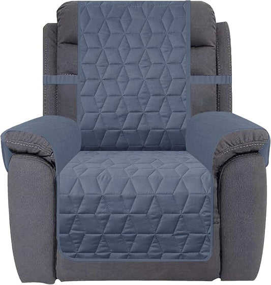 Ameritex Waterproof Nonslip Large Recliner Cover Christmas Decor Stay in Place, Dog Couch Recliner Cover Furniture Protector for Pets and Kids (Blue, 30'') by Ameritex