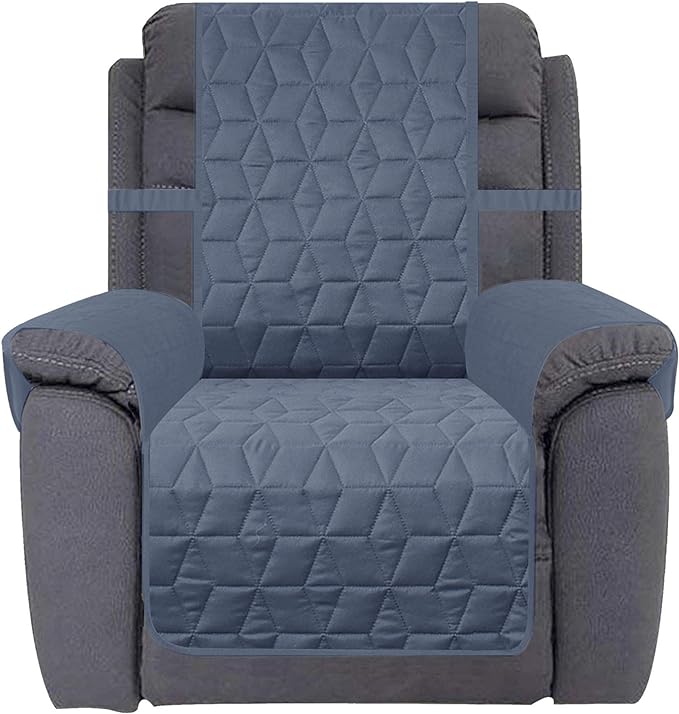 Ameritex Waterproof Nonslip Large Recliner Cover Christmas Decor Stay in Place, Dog Couch Recliner Cover Furniture Protector for Pets and Kids (Blue, 30'') by Ameritex