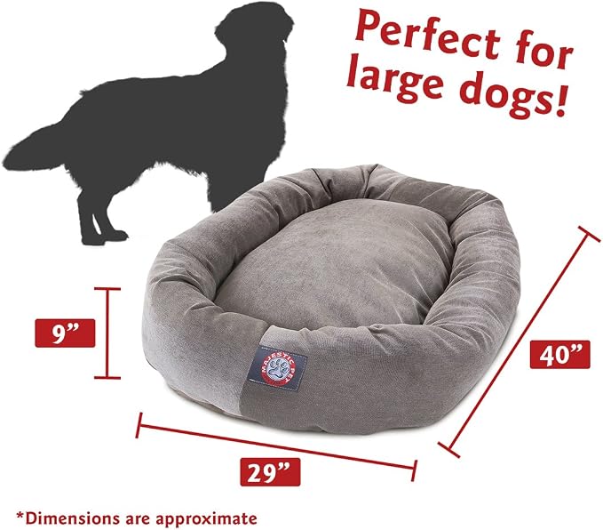 Majestic Pet Villa 40 Inch Shredded Memory Foam Dog Bed for Large Sized Dog 40x29x9 Inch–Orthopedic Pet Bed with Removable Washable Cover-Washable Large Puppy Mat with Head Support-Vintage - Image 3