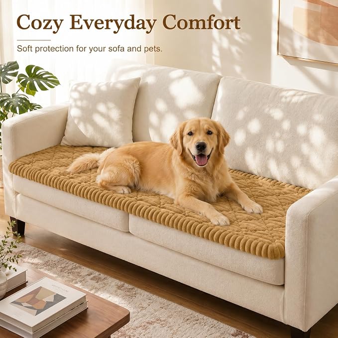 NILUOH Couch Cover for Dogs Washable, Non Slip Furniture Protector for Pet | Suitable for Leather & Fabric Couch, Prevents Pet Hair, Scratches & Stains, Pet Friendly, 27.6"x70.9" - Image 2