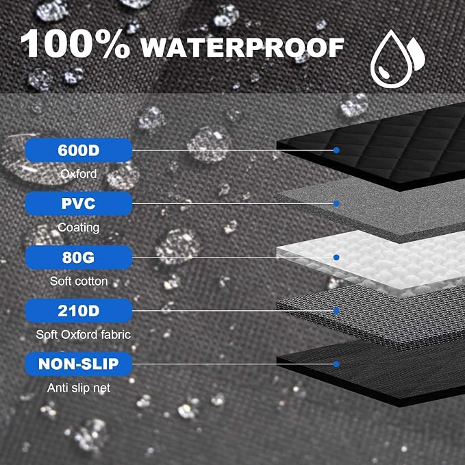 4-in-1 SUV Cargo Liner for Dogs, Non-Slip Water Resistant Pet Trunk Mat with Side Flaps Protector & Back Seat Organizer, Dog Backseat Cover for SUVs Vans - Image 6