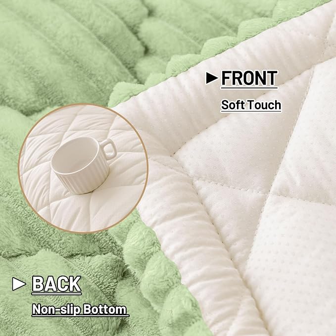 Smiry Couch Cover for Dogs Washable, Non Slip Fuzzy Pet Sofa Protector | Soft Thick Furniture Cover for Sofa, Loveseat and Sectional, Scratch & Pet Hair Resistant (Sage Green, 27.6" x 27.6") - Image 5