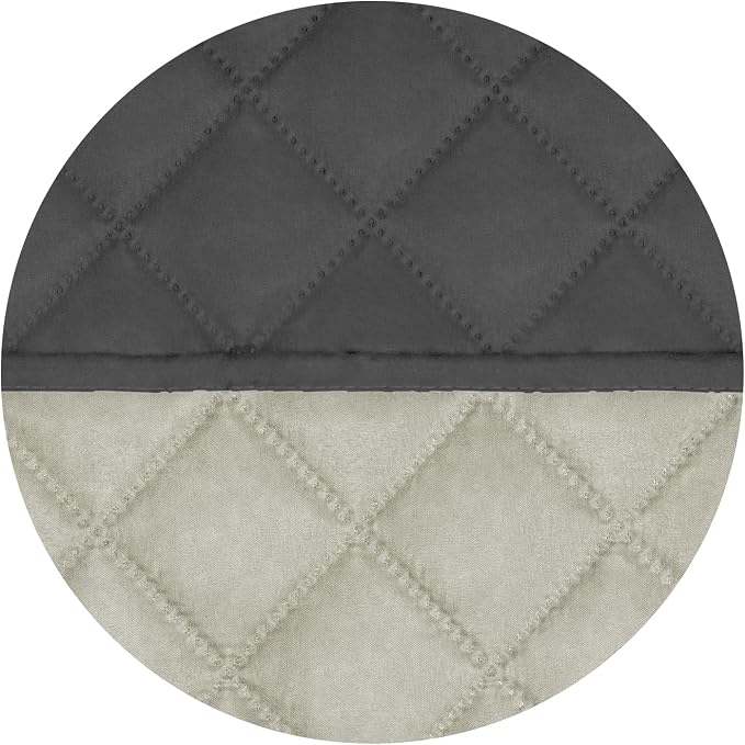 PureFit Reversible Quilted Couch Covers for Dogs Loveseat Sofa Cover 54" | Dark Gray/Beige, Water Resistant Couch Protector, Washable Pet Couch Cover with Non Slip and Elastic Straps For Kids - Image 5