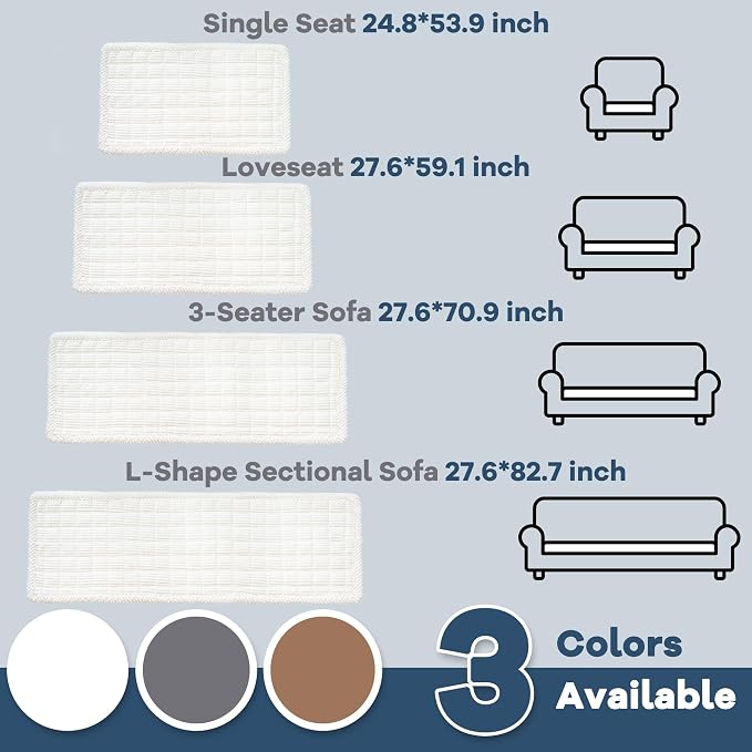 Dog Couch Cover Protector, Non Slip Dog Mat White-70 | Non-Slip Washable Dog Couch Protector Blanket, Thick Soft Mat Shields Sofa from Stains & Scratches, Furniture Cover for Dogs - Image 5