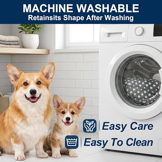 4 Piece Washable Dog Bed Mat with Anti-Slip Bottom, Deluxe Plush Memory Foam Crate Pad & Waterproof Outdoor Kennel Mat for Dogs & Cats-Durable Crates Beds, Large Medium Small Puppy Size 36" x 24",L - Image 4