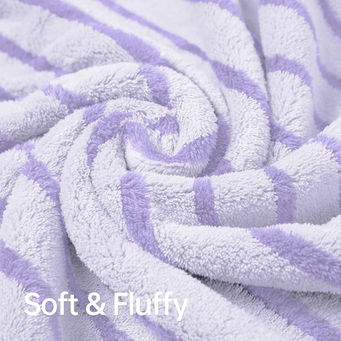 Mistyrose Bath Towels,4 Pack Purple 35"x70" Large Bath Towels Microfiber Absorbent XL Bath Sheets Super Soft Towels for Bathroom Quick Dry Oversized Shower Towels for Family Hotel Spa Gym - Image 8