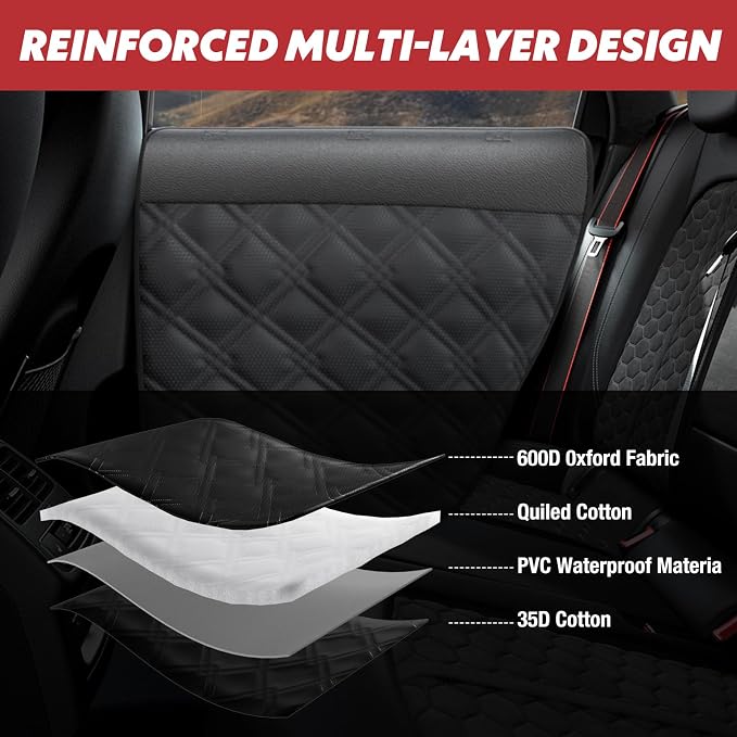 Surfcabin Dog Car Door Protector: 20% Larger Design for Sedans & Small SUVs | Thickened Waterproof Fabric, 2 Packs Full Door Panel Covers, Protects Doors from Dog Scratching - Image 7