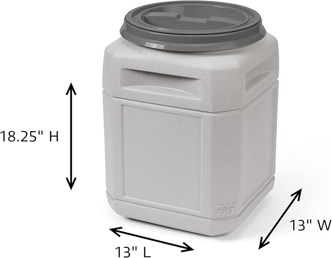 Mighty Tuff Airtight Dog Food Storage Container – 10 Gal, up to 40 lb Capacity – Cat and Dog Food Container with Twist Lid & Handles – BPA-Free, Made in USA - Image 2