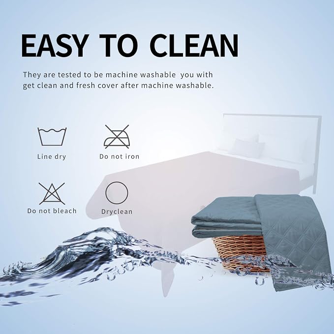 Easy-Going 100% Waterproof Dog Bed Cover, Non-Slip Pet Blanket for Furniture, Washable Couch Cover, Repleasement Sofa Cover (68X82 in,Light Blue) - Image 6