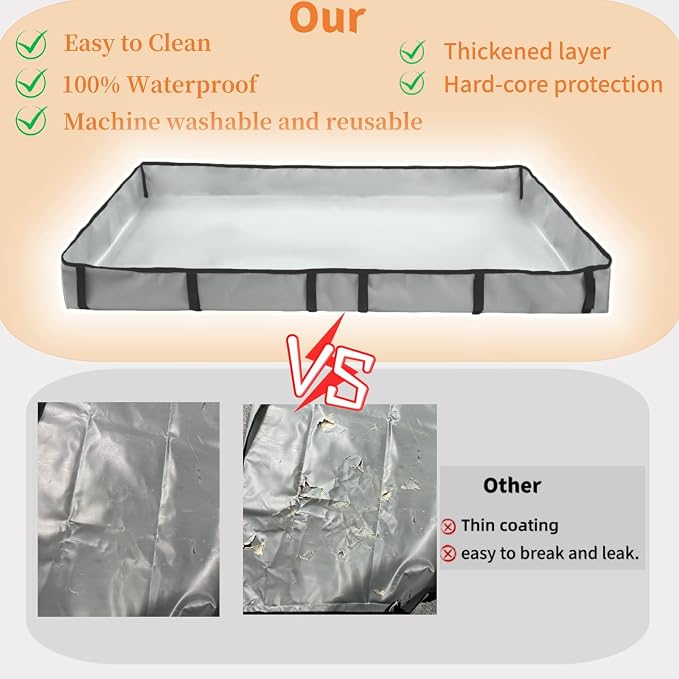 DZWLKJ Guinea Pig Cage Liner Tarp Bottom Waterproof and Washable Base Also for Rabbits, Bunny, Chinchesillas, Hedgehog, Ferrets and Other Small Animals(48x48 inches) - Image 5