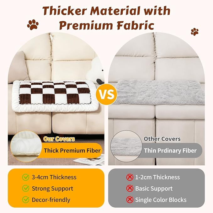 Pet Couch Cover for Dogs & Cats, Soft Flannel Non-Slip Couch Sofa Cover Protector, Dog Bed Sleeping Mat, Washable Reversible Anti-Slip Dog Bed for Small Medium Large Pets(27.6X27.6,Brown) - Image 4