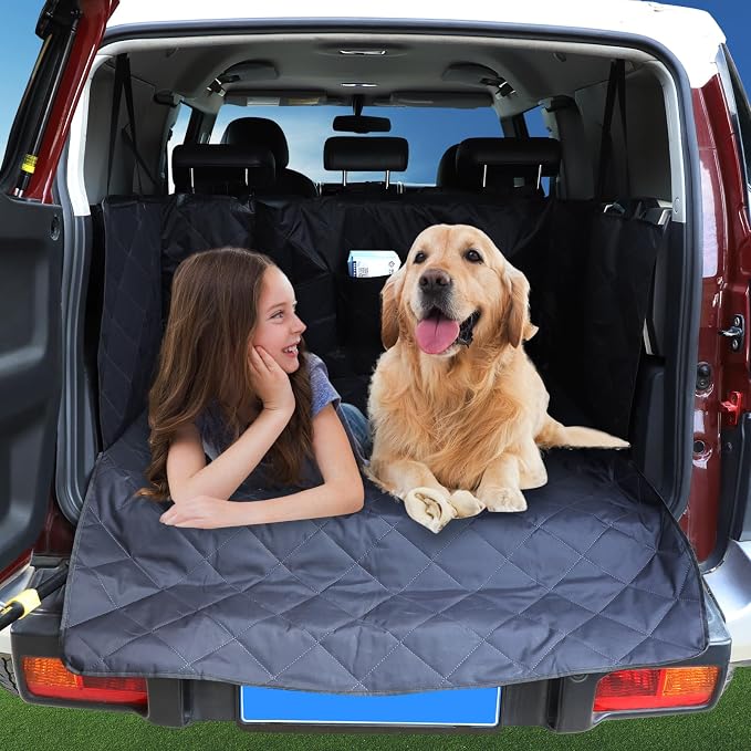 Aunginsy SUV Cargo Liner for Dogs Compatible with Toyota FJ Cruiser 2007-2021, Rear Trunk Mat Travel Nonslip Pet Cargo Boot Liner with Bumper Flap Protector Waterproof Floor Mat for Cats Accessories - Image 8