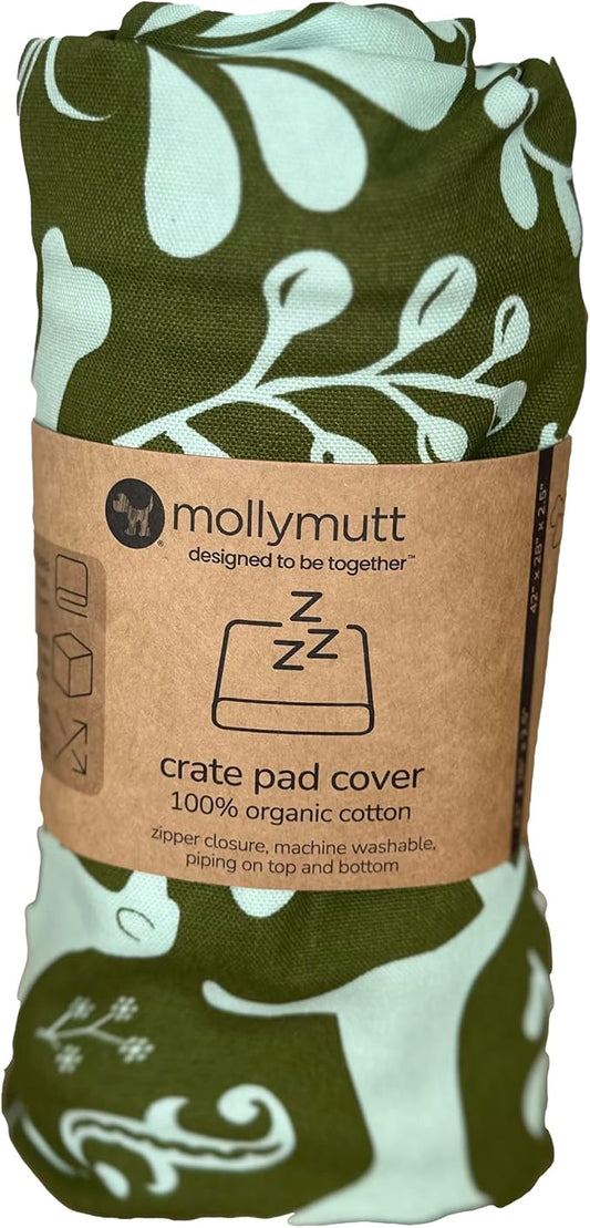 Molly Mutt Dog Crate Pad Cover, 100% Cotton Canvas Mat for Dog or Puppy Crate Bed, Durable, Washable, and Free of Harmful Chemicals, Pre-Shrunk, 30"x21"x2.5", Amarillo by Morning by MollyMutt