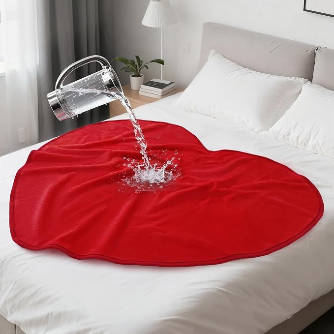 Waterproof Blanket for Bed,Portable Waterproof & Stain-Resistant | Throw with Storage Bag, Washable Bed and Sofa Protector Mat, Travel Friendly, Presents Gifts for Women, Red, 47.2''x47.2'' by Unknown