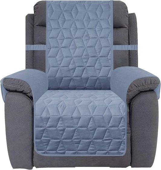 Ameritex Waterproof Nonslip Recliner Cover Oversized Christmas Decor Stay in Place, Dog Couch Recliner Cover Furniture Protector for Pets and Kids (Stone Blue, 30'') by Ameritex