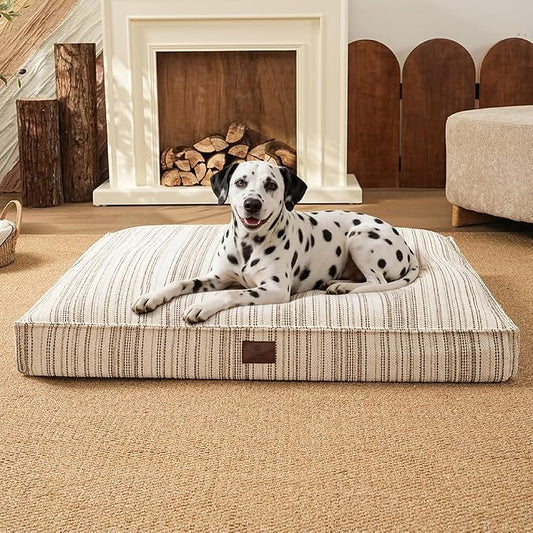 SOMAHE 4 Inch Orthopedic Dog Bed for Crate, 35 x 27 Inch, Coffee Chenille | Washable Removable Cover, Waterproof Inner Liner, Non-Slip Bottom, Orthopedic Dog Crate Mattress for Medium & Large Dogs by COZYHOMECHICSTYLE