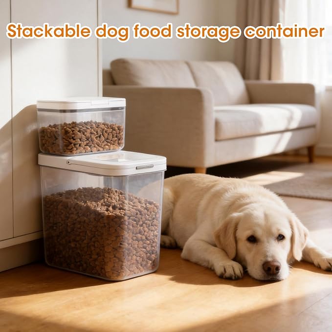 TBMax Dog Cat Food Storage Container 12Lbs with Airtight Flip-up Lid, Large Pet Food Dog Treat Container with Scoop, Airtight Food Storage Bin for Kitchen Organization - Image 6