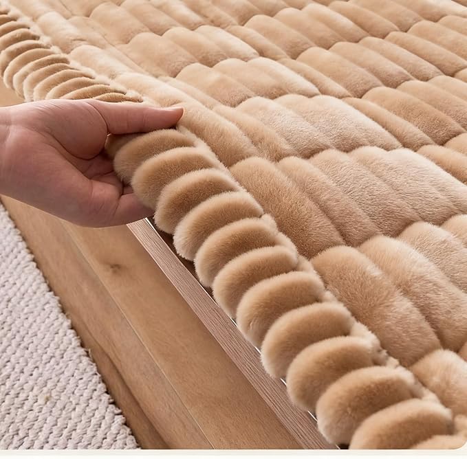 Pet Couch Cover Dogs Washable Non-Slip Couch Protector Fuzzy Cat Sofa Covers for 3 Cushion Sofa Pet Friendly Couch Protector Dog Mat for Couches and Sofa, Coffee, 27.6 x 59.06 - Image 7