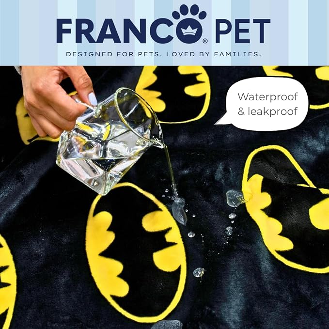 Batman DC Comics Waterproof Dog Bed Cover, Large 40x50 Pet Blanket for Furniture Bed Couch Sofa, (Officially Licensed) by Franco - Image 4