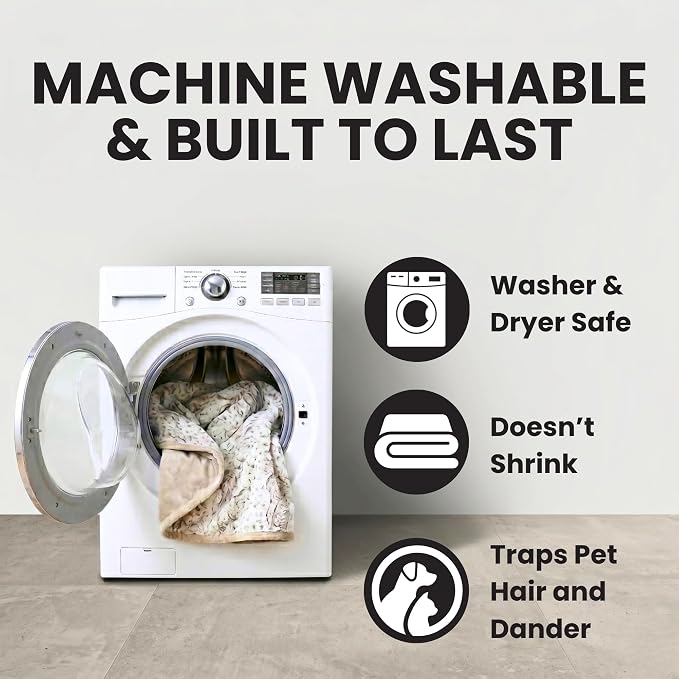 Waterproof Dog Blanket for Cats & Dogs, Washable Couch Cover, Reversible Furniture Protector Blanket, Large Soft Sherpa Fleece, Couch Protector, Pet Throw Blankets, 60" x 70" - Image 7