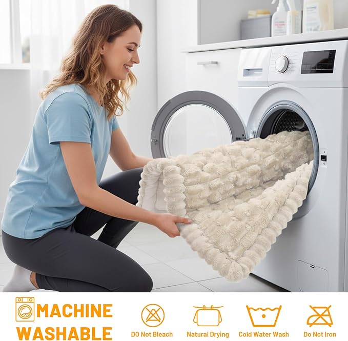 Smiry Non Slip Couch Covers for Dogs, Scratch Resistant Pet Sofa Protector | Machine Washable Soft Fuzzy Thick Furniture Cover for Sofa Loveseat Sectional Large Dogs, Apricot, 35.4" x 63" - Image 8