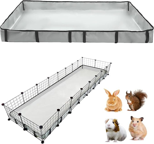 Guinea Pig Cage Liner Tarp Bottom Waterproof and Washable Base Also for Rabbits, Bunny, Chinchesillas, Hedgehog, Ferrets and Other Small Animals(24x96 inches) by DZWLKJ