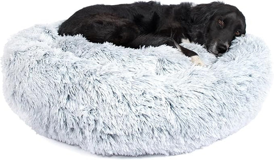 Barkbox Dog Bed, 2-in-1 Memory Foam Donut Cuddler Dog and Cat Bed, Calming Orthopedic Joint Relief Fur Crate Lounger for Pets, Machine Washable + Removable Cover, Waterproof Lining, Includes Toy | Calming Orthopedic Joint Relief Furry Crate Lounger for... by BARK