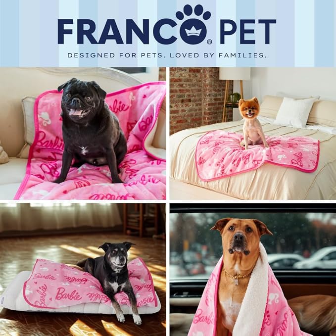 Barbie Waterproof Dog Bed Cover, Large 30x40 Pet Blanket for Furniture Bed Couch Sofa, (Officially Licensed) by Franco - Image 7