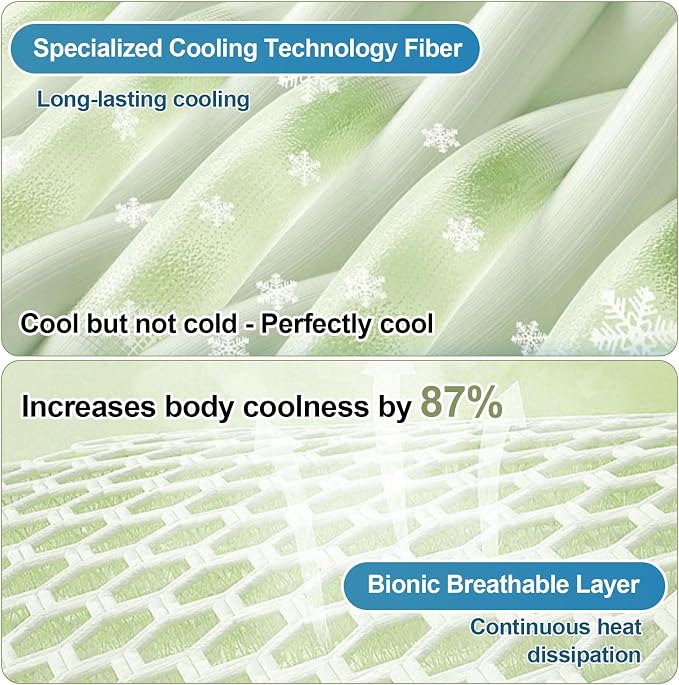 OTOB Cooling Couch Covers for Sofa Washable Non Slip Pet Friendly, 1 Piece | Fresh Green, 35.4"x82.7", Premium Ice Silk Fabric, Modern Geometric, Soft, 3D Bionic Breathable, Sectional Sofa Protector - Image 6