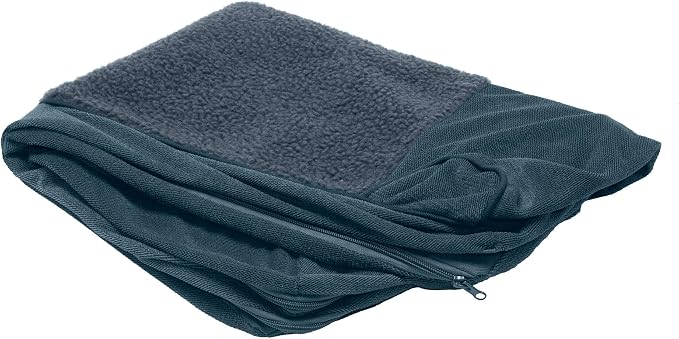 Furhaven Replacement Dog Bed Cover Sherpa & Chenille Sofa-Style, Machine Washable - Orion Blue, Jumbo (X-Large) by FurHaven