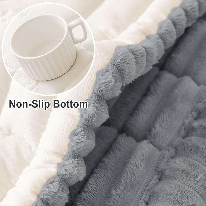 hyha Couch Cover for Dogs, Washable Non Slip Plush Flannel Sofa Protector | Thick Flannel, Silicone Anti-Slip Backing, Pet Hair & Scratch Protection, Fits Sofa & Loveseat (35.4" x 88") - Image 6