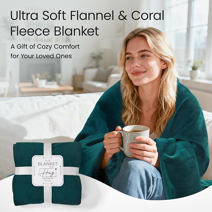 LOOBANI Waterproof Blanket for King Size Bed, Reversible Leakproof 85"x108" | Soft Flannel & Coral Fleece Bed Blanket, Water Resistant for Couch Sofa Cover, Movie Nights, Camping, Pet-Friendly, Green - Image 8