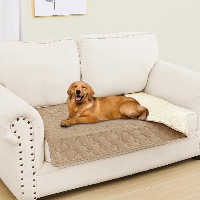 Smiry Waterproof Dog Bed Cover Blanket, Reversible Pet Blanket | Soft Reversible, Washable Leakproof Cats Dogs Couch Cover for Sofa, Couch, Furniture (30x53 Inch) by Smiry