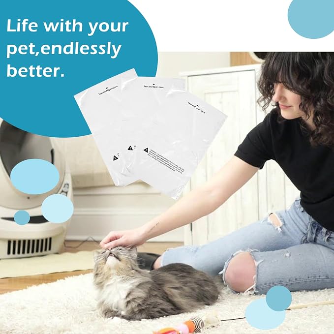 150 Count Waste Drawer Liners Bags Compatible with All Litter Box Robot Models, 9-11 Gallons Litter Box Liners - Image 6