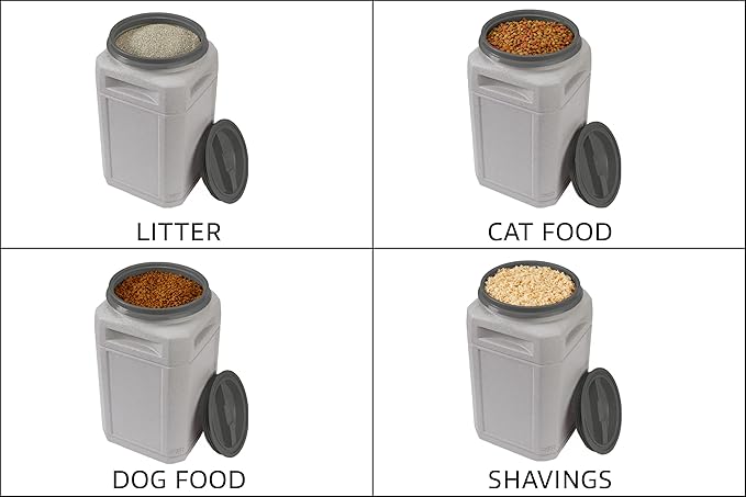 Mighty Tuff Airtight Dog Food Storage Container – 13 Gal, up to 54 lb Capacity – Cat and Dog Food Container with Twist Lid & Handles – BPA-Free, Made in USA - Image 6