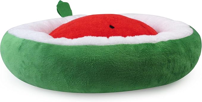 TONBO Soft Plush Small Cute and Cozy Watermelon Dog Cat Bed, Washer and Dryer Friendly (Watermelon) - Image 4