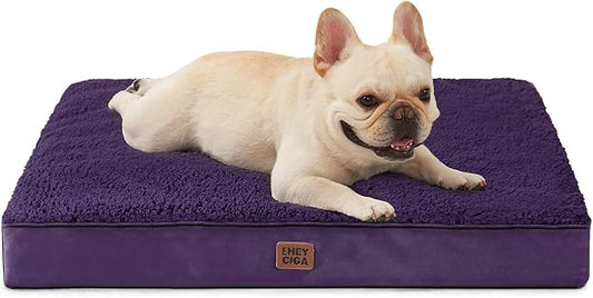 EHEYCIGA Orthopedic Dog Bed Medium with Removable Washable Cover, 30x20 | Egg Crate Foam Support, Durable Oxford fabric, Non-Slip Bottom, Machine Washable, Soft Waterproof Plush Pet Bed Mat For Crate by EHEYCIGA