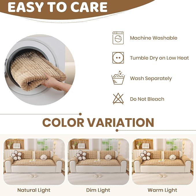 Royhom Couch Cover for Dogs Washable，Non Slip Sofa Protector for Pets | Durable & Easy Care, Soft Furniture Cover for Leather & Fabric Couches Against Claws, Spills & Fur, 35.4x70.9 Inch, Green - Image 9