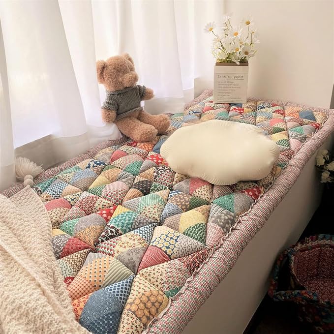 Garden Chic Cotton Protective Couch Cover, Plaid Square Pet Mat, Machine Washable & Non-Slip, Fits Most Cats & Dogs (Color, 23.6*62.9inch) - Image 7