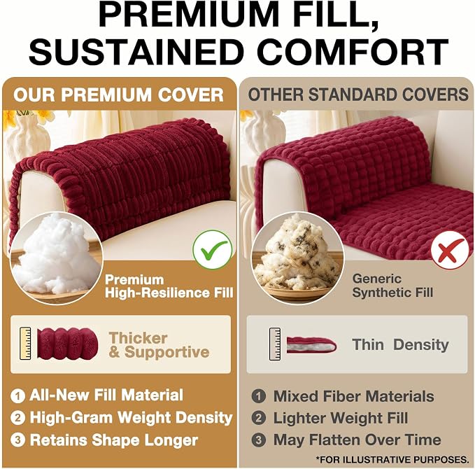 hyha Couch Cover for Dogs, Washable Non Slip Plush Flannel Sofa Protector | Thick Flannel, Silicone Anti-Slip Backing, Pet Hair & Scratch Protection, Fits Sofa & Loveseat (35.4" x 63") - Image 10